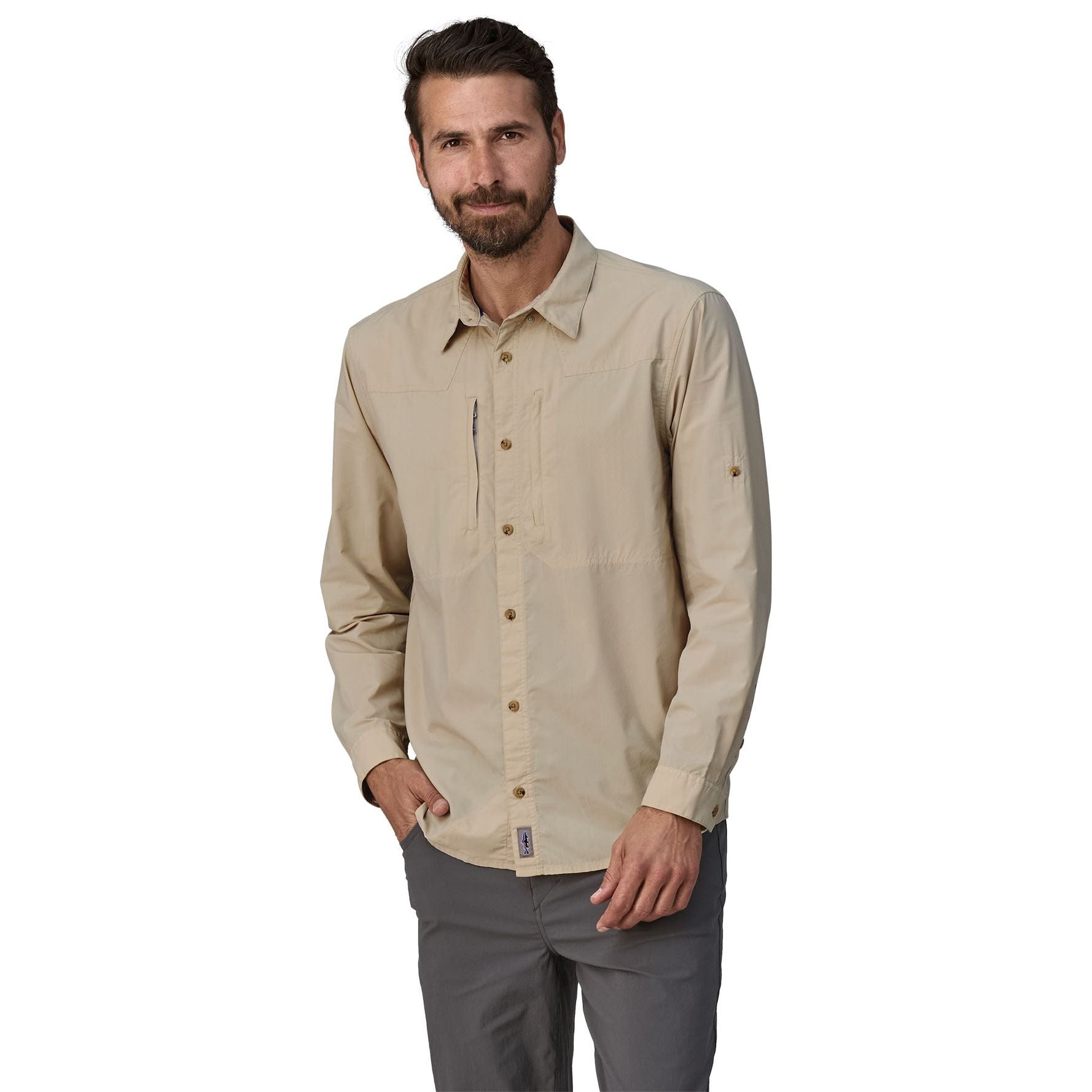 Patagonia Men's L/S Sun Stretch Shirt Pumice Image 02