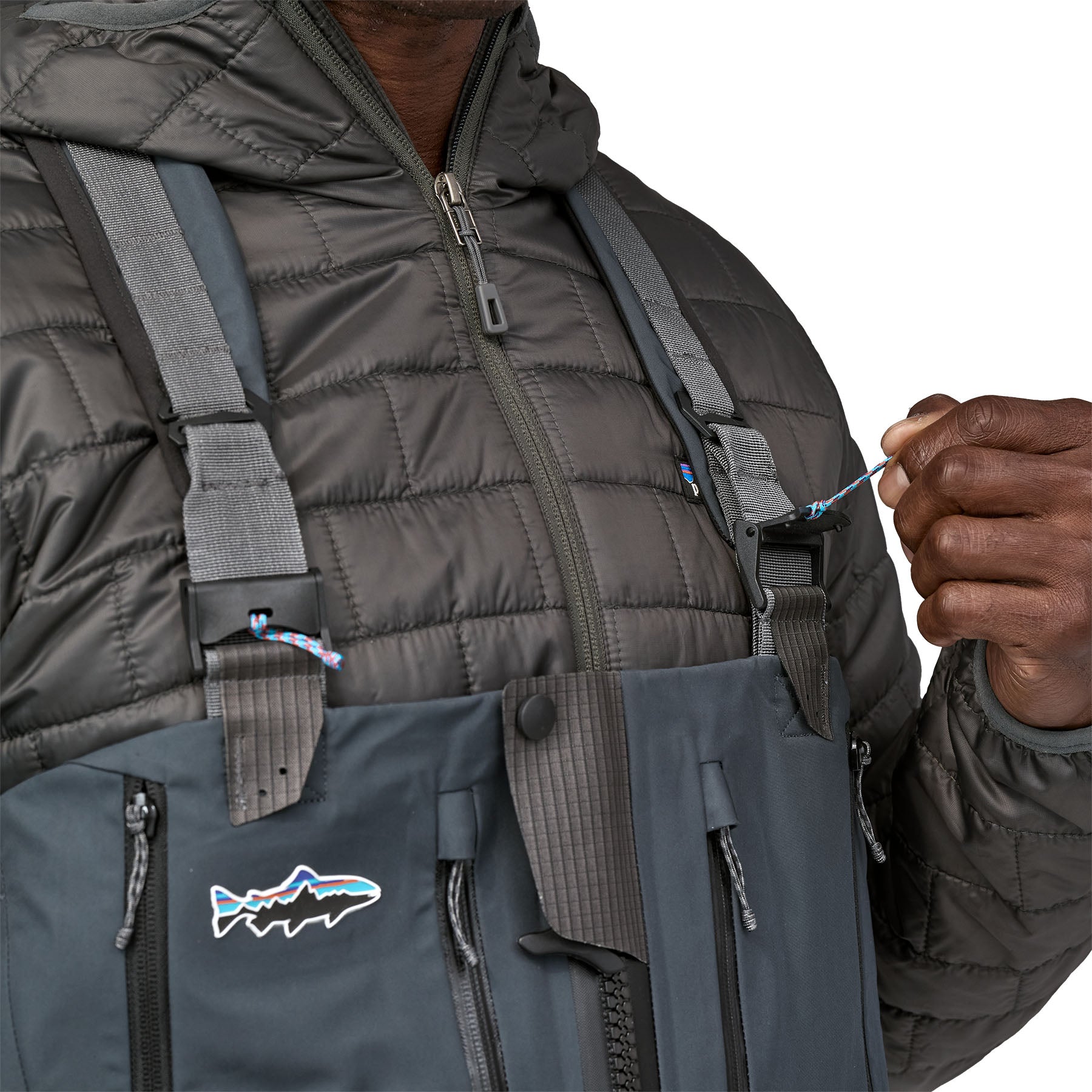 Patagonia Men's Swiftcurrent Expedition Zip Front Waders Forge Grey Image 05