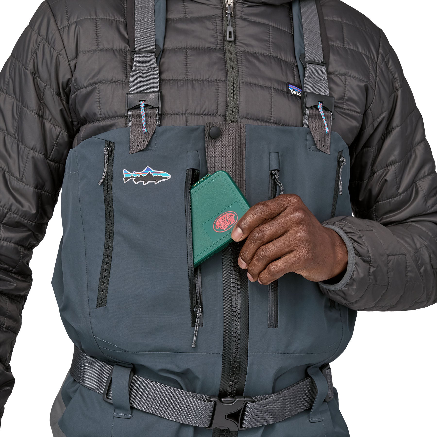 Patagonia Men's Swiftcurrent Expedition Zip Front Waders Forge Grey Image 07