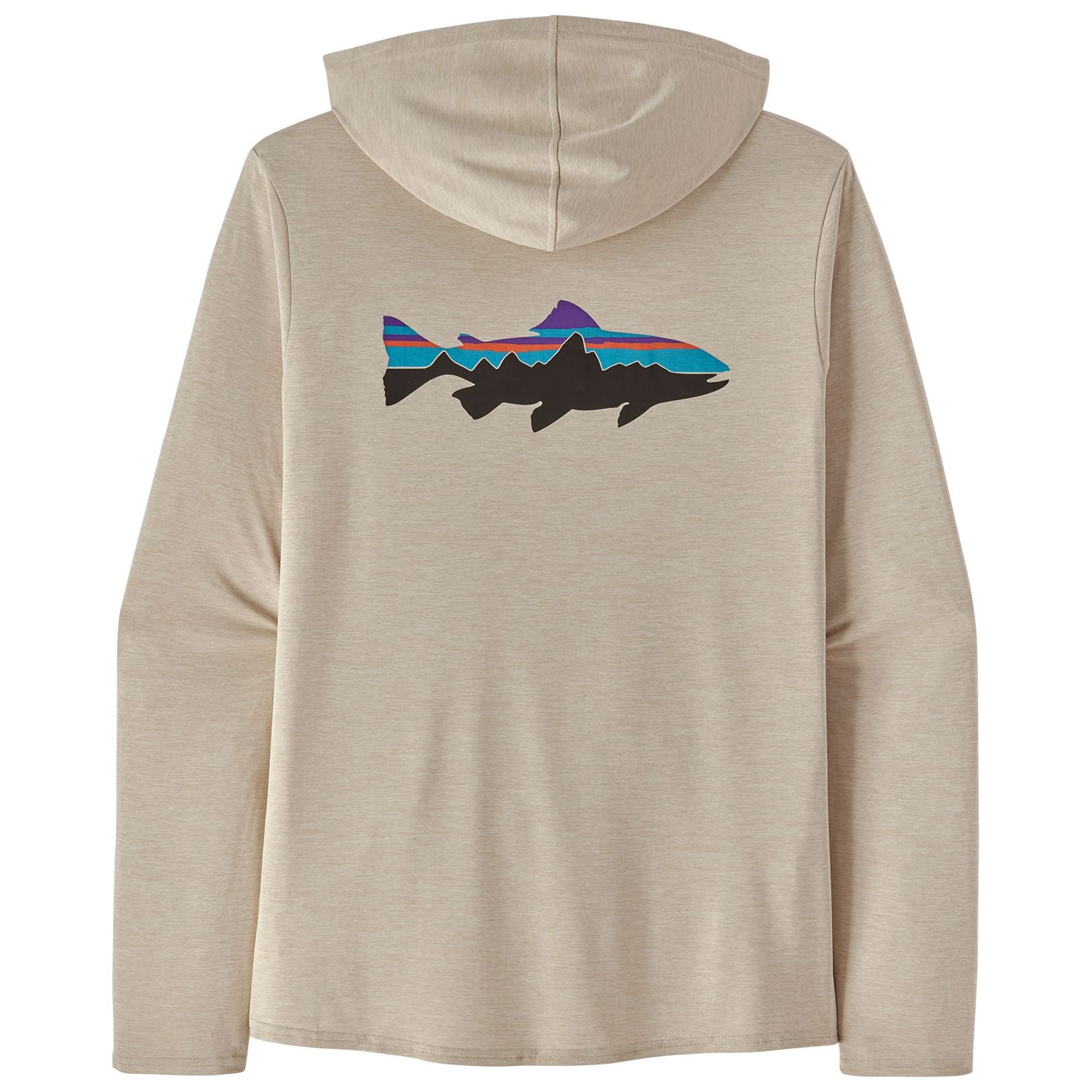 Patagonia Men's Capilene Cool Daily Graphic Hoody Fitz Roy Trout: Pumice X-Dye Image 01