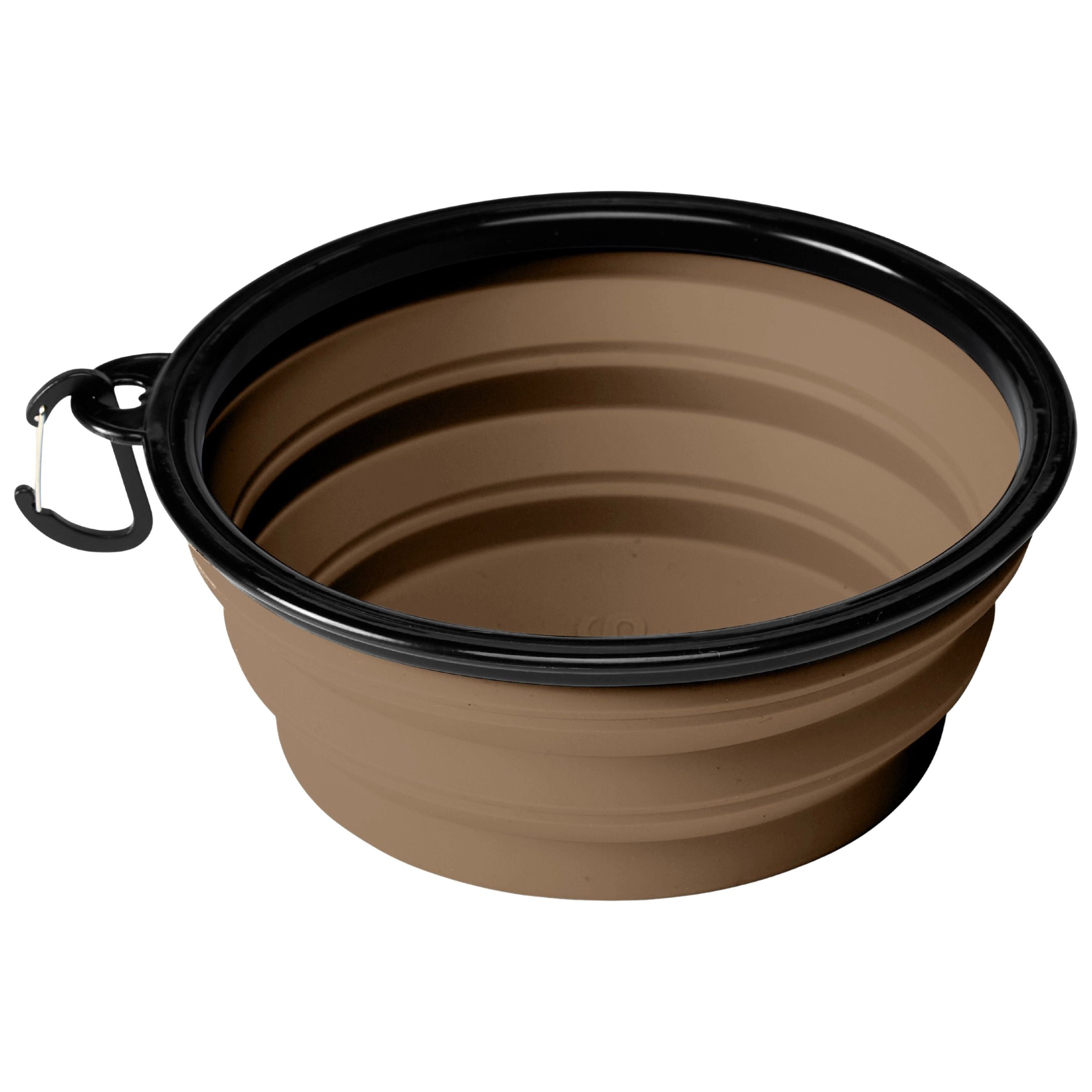 Orvis Tough Trail Collapsible Dog Bowl Brown Image 01