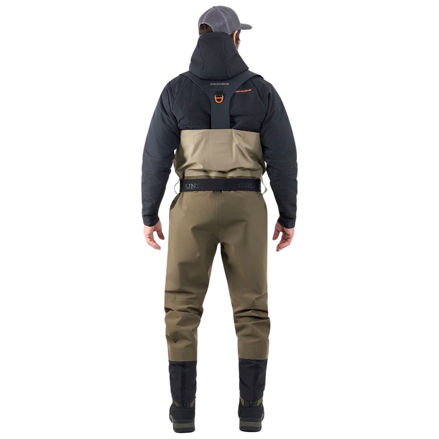 Grundens Men's Boundary Zip Stockingfoot Wader Stone / Otter Image 04