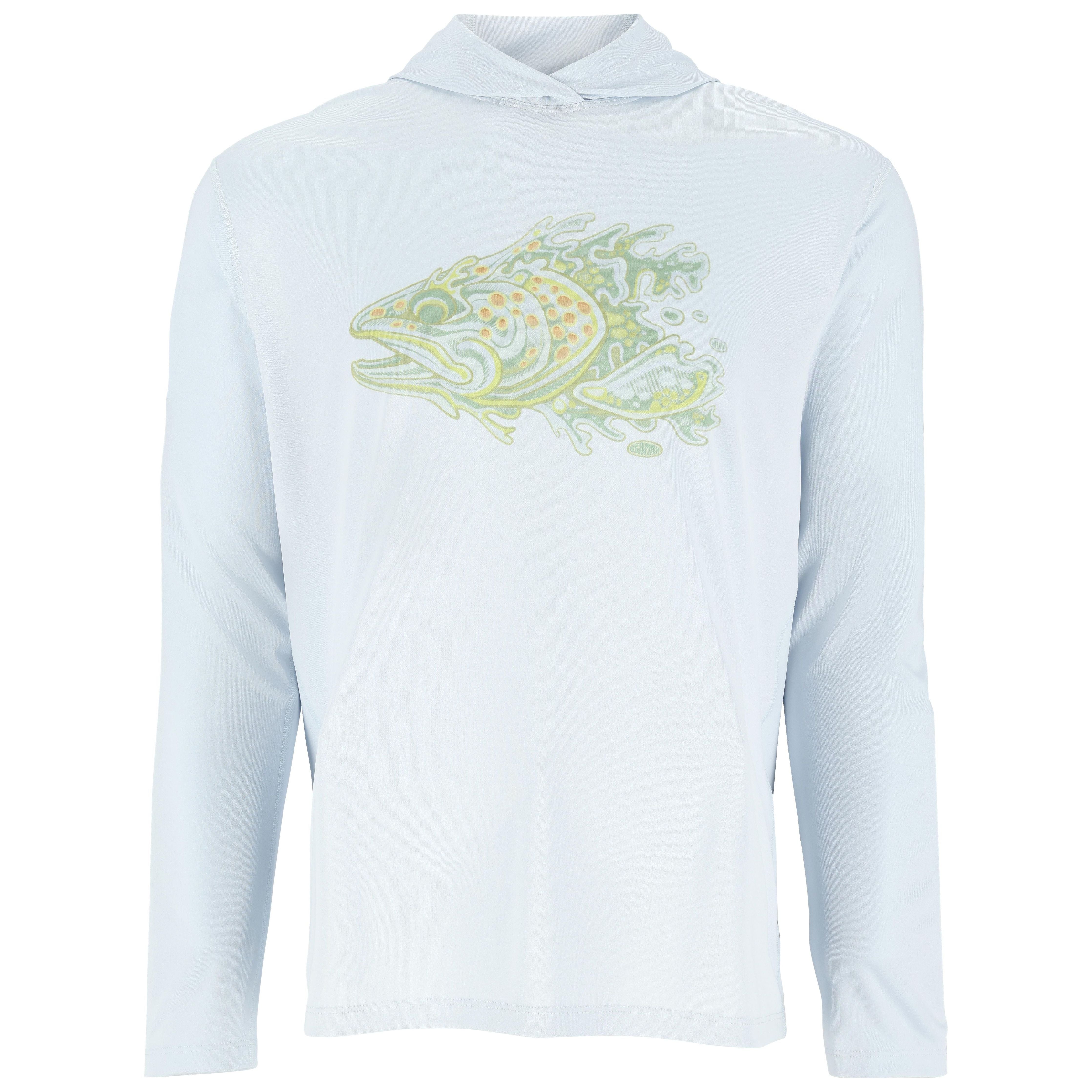 Simms Men's Tech Hoody Artist Series Bimini Trout Head Image 01