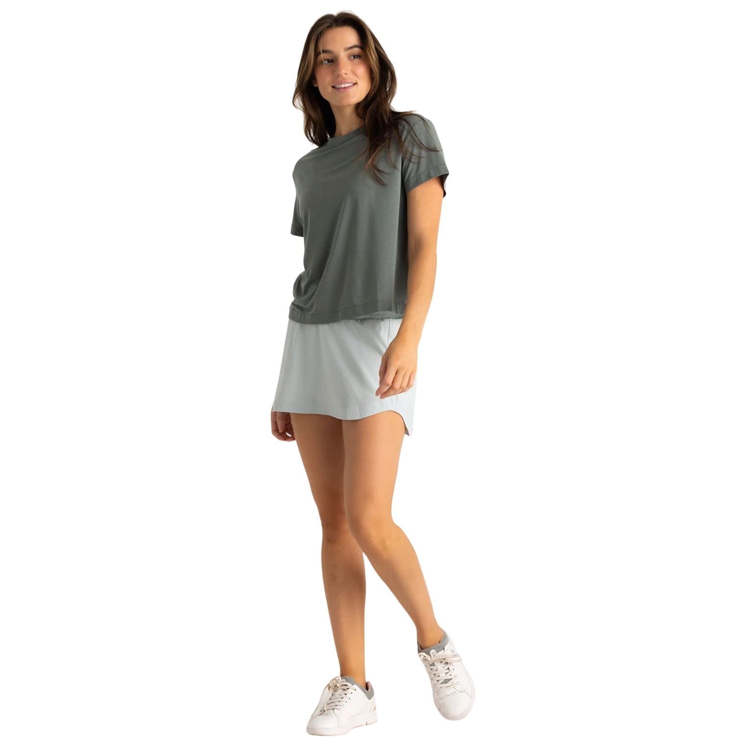 Free Fly Women's Bamboo-Lined Active Breeze Skort - 13" Sky Gray Image 03