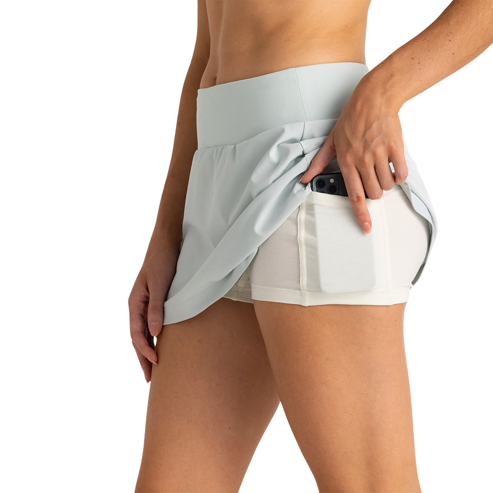 Free Fly Women's Bamboo-Lined Active Breeze Skort - 13" Sky Gray Image 04
