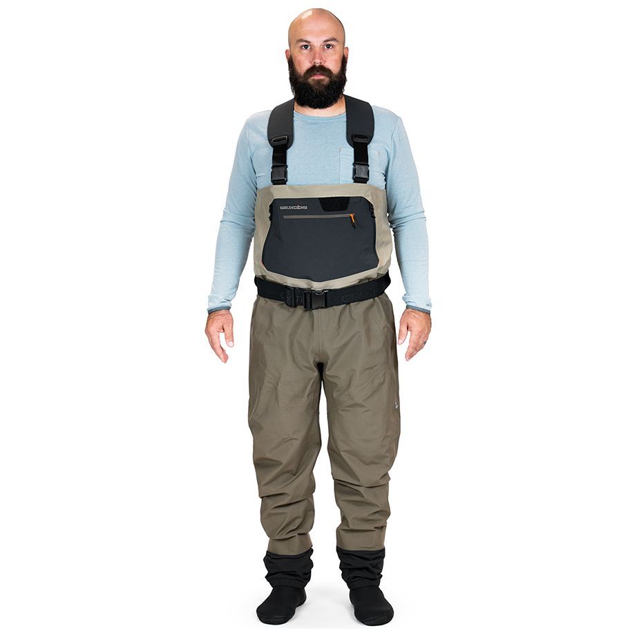 Grundens Men's Boundary Stockingfoot Wader Stone / Otter Image 02