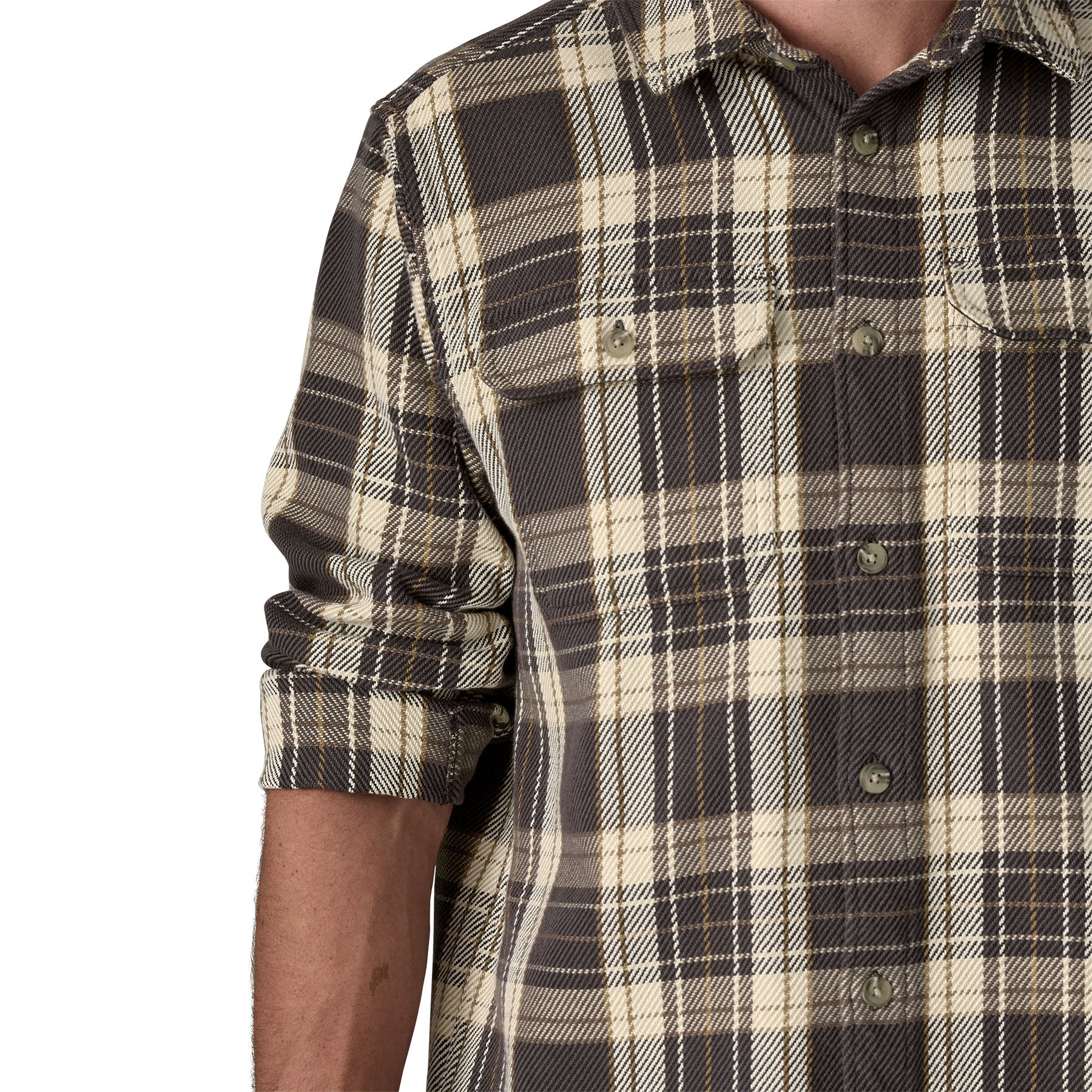 Patagonia Men's Fjord Loft Shirt Sculptor: Ink Black Image 06