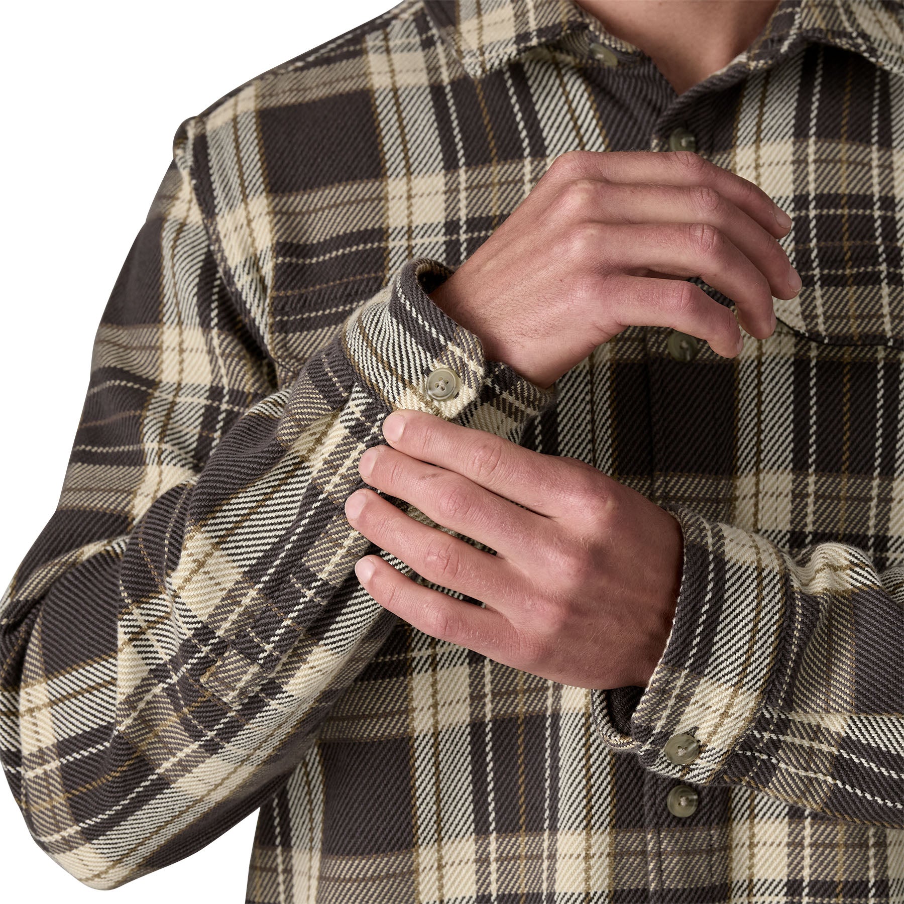 Patagonia Men's Fjord Loft Shirt Sculptor: Ink Black Image 07