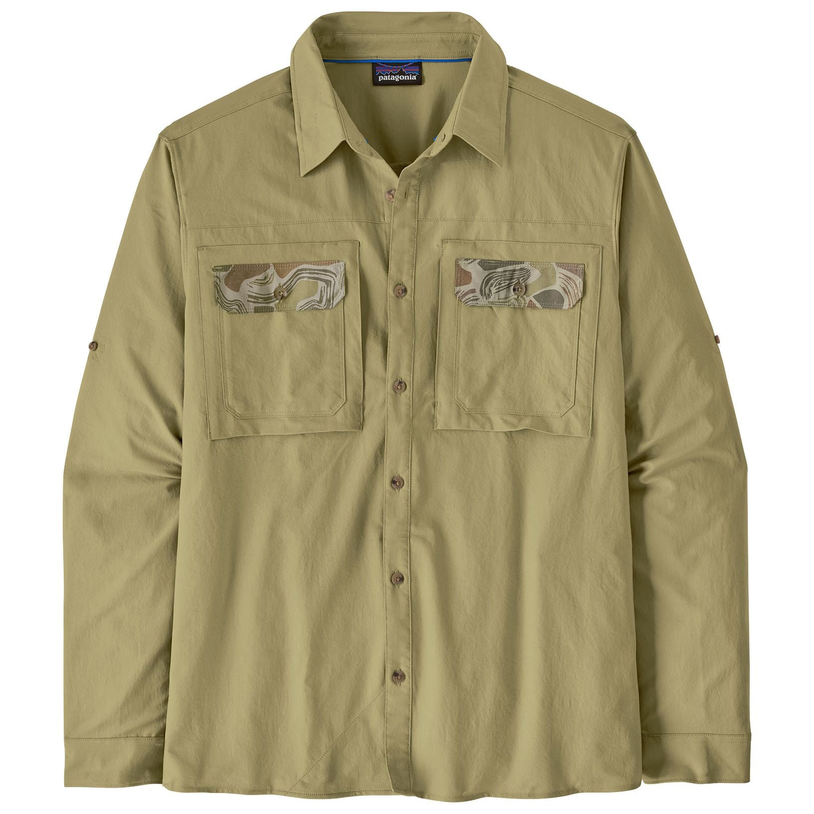 Patagonia Men's Long-Sleeved Self Guided Sun Shirt Gumtree Green