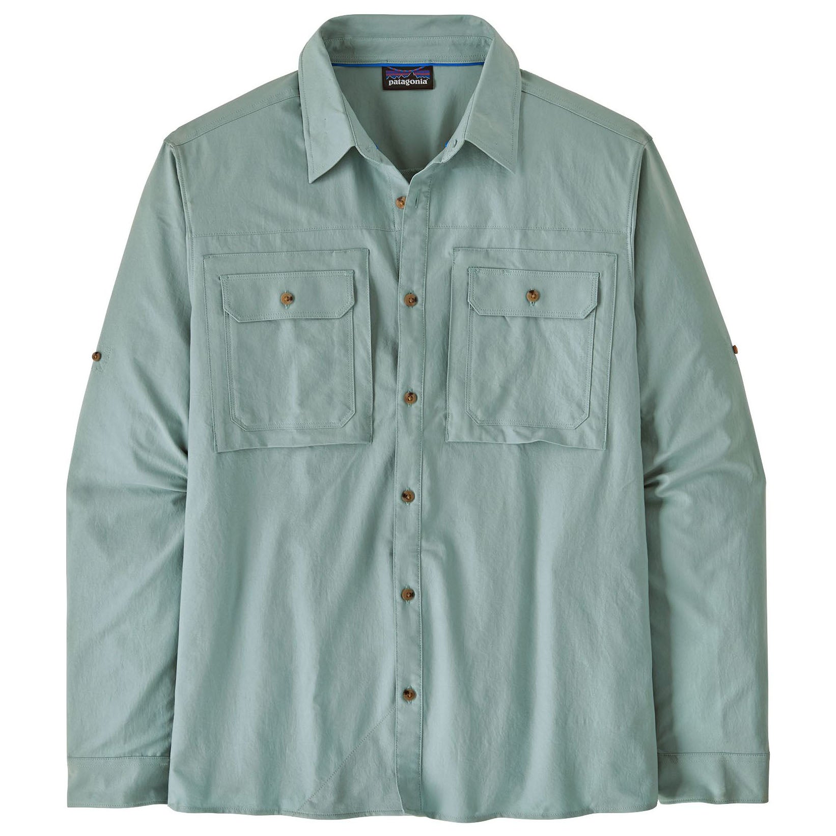 Patagonia Men's Long-Sleeved Self-Guided Sun Shirt Thermal Blue Image 01