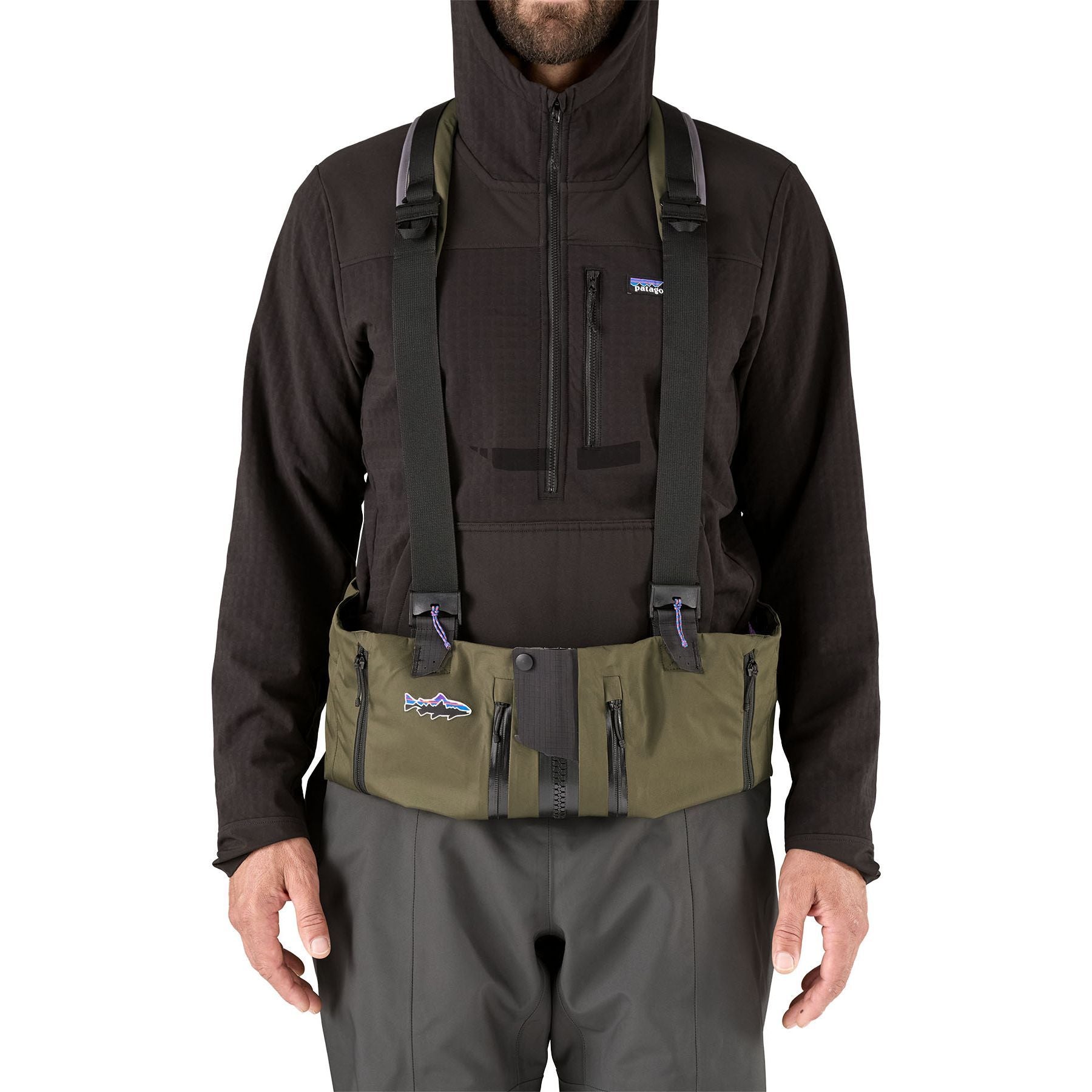 Patagonia Men's Swiftcurrent Expedition Zip Front Waders Basin Green