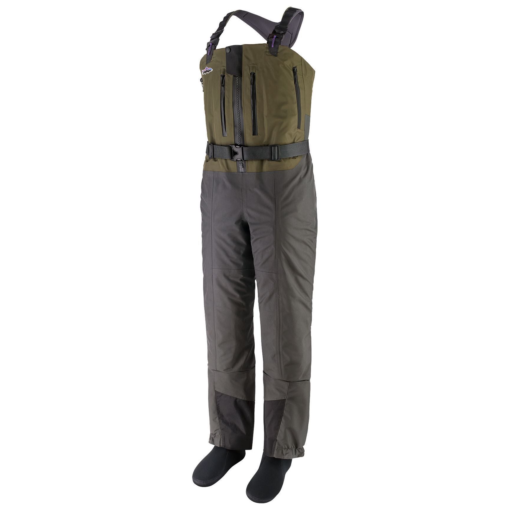 Patagonia Women's Swiftcurrent Expedition Zip Front Waders Basin Green
