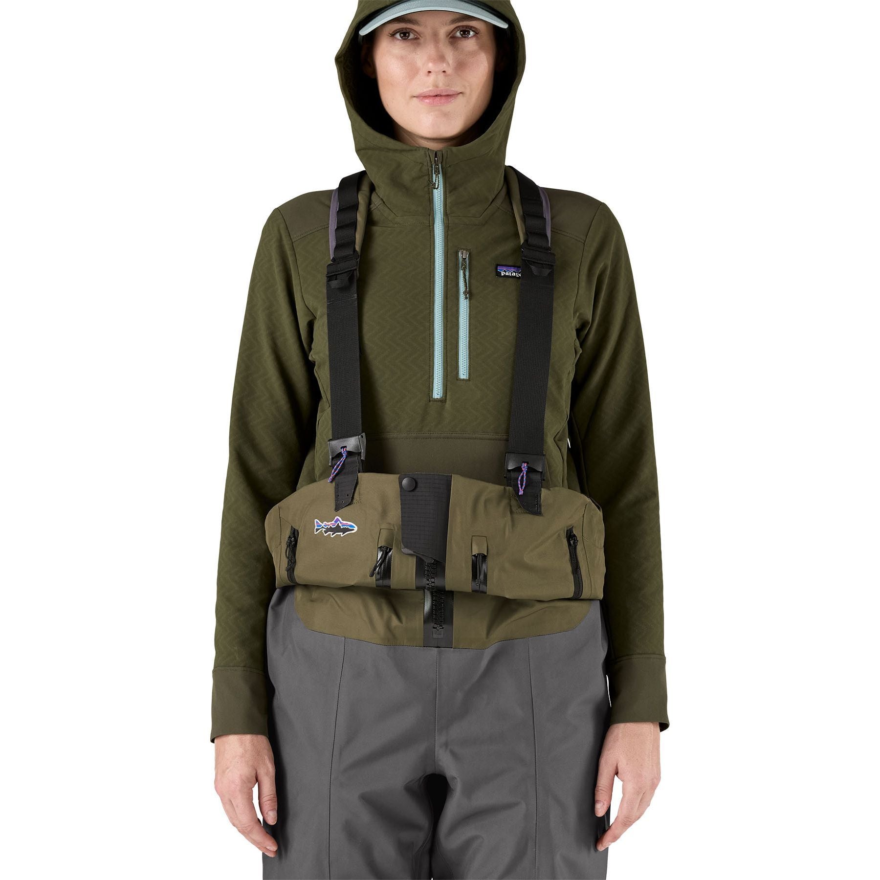 Patagonia Women's Swiftcurrent Expedition Zip Front Waders Basin Green