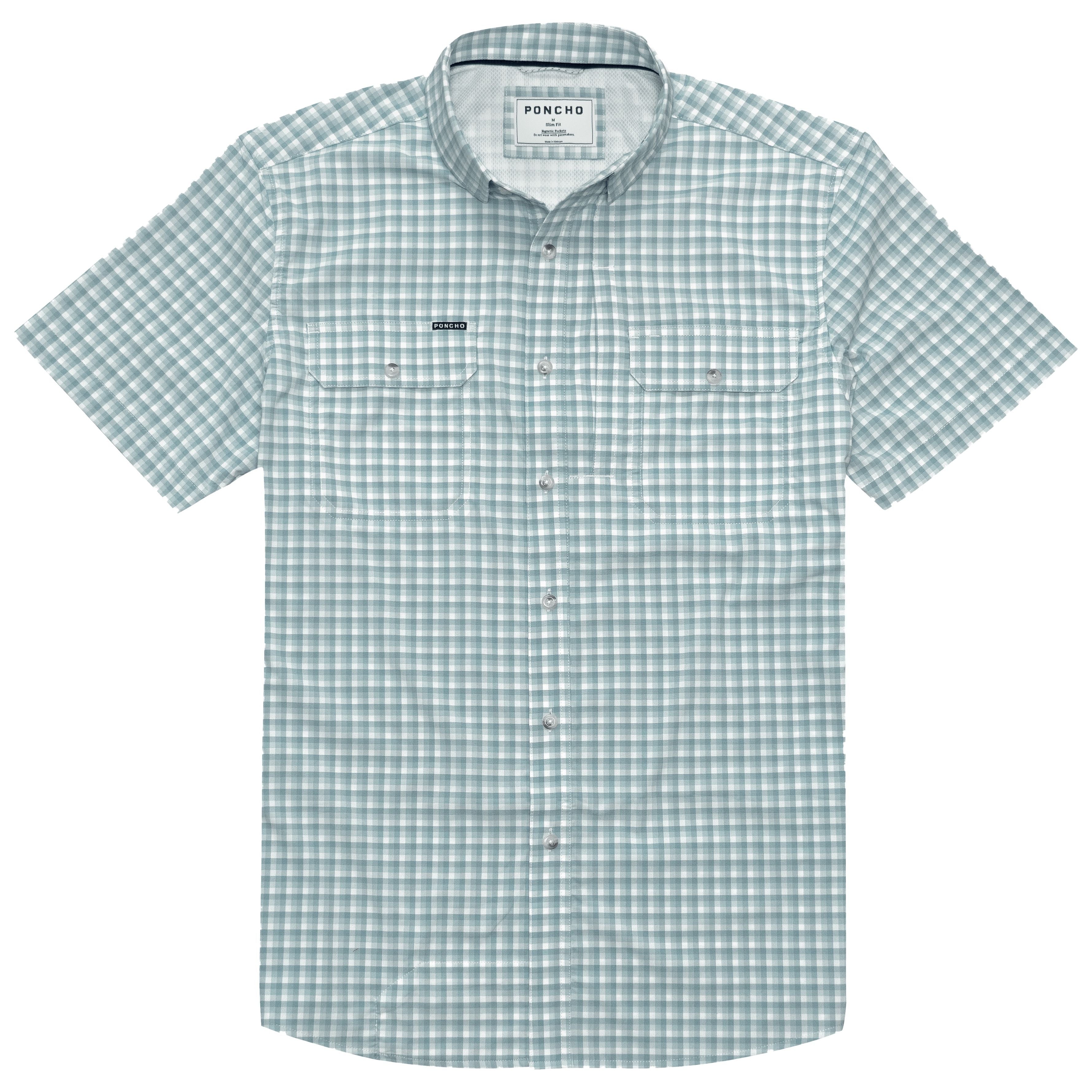 Poncho Men's The Kahala Green Plaid Image 01
