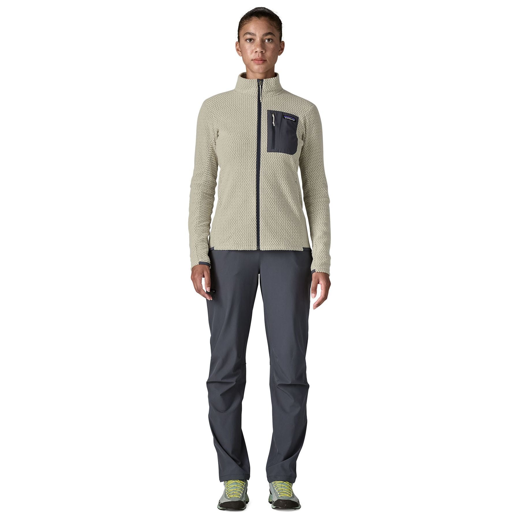 Patagonia Women's R1 Air Jacket Wool White Image 02