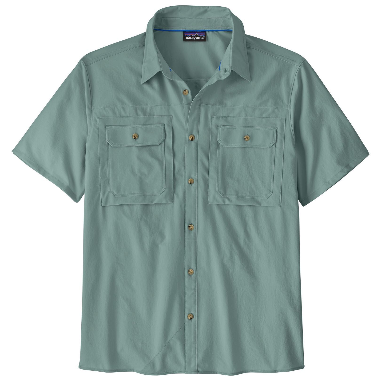 Patagonia Men's Short-Sleeved Self Guided Sun Shirt Blue Sage Image 01