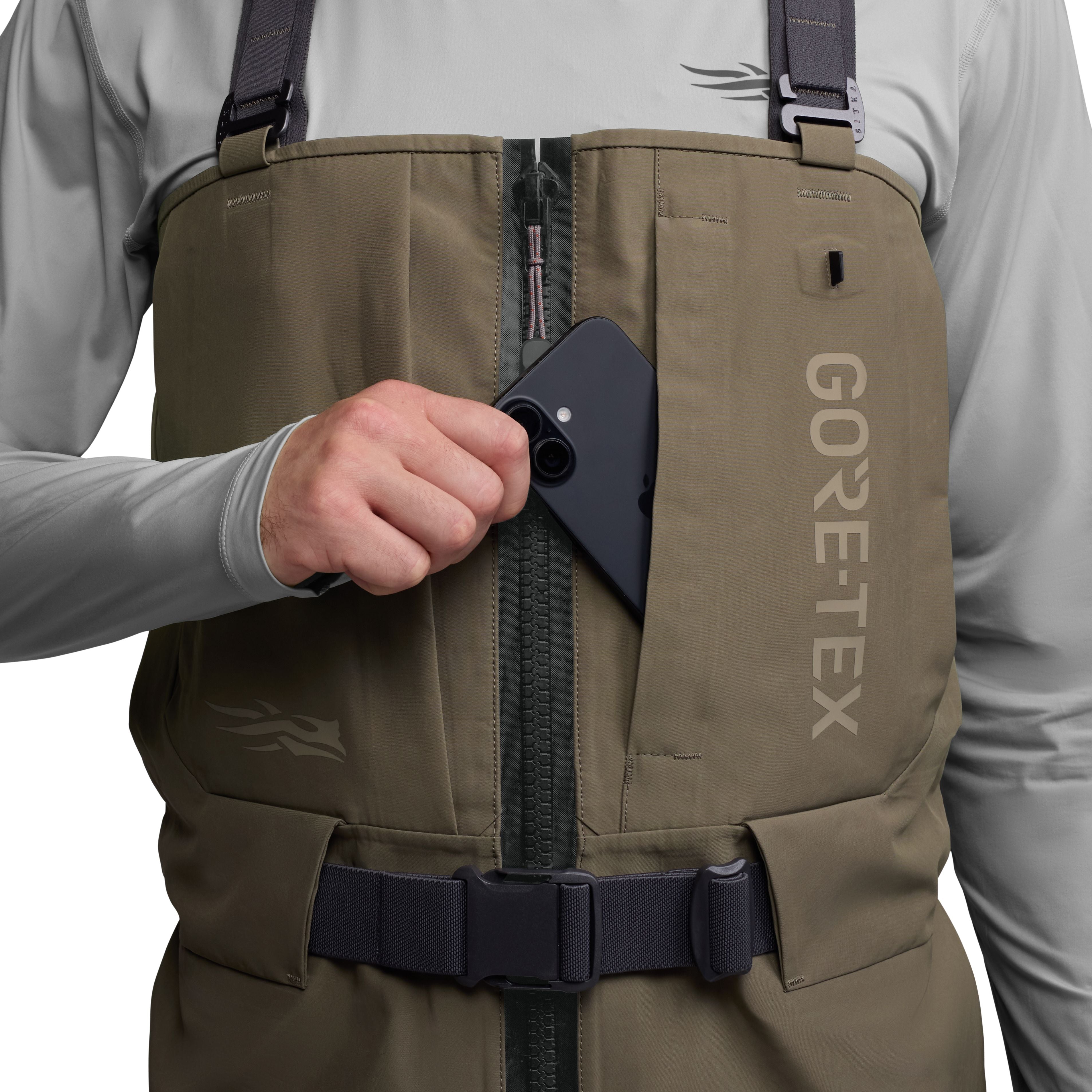Sitka CrossCurrent Zip GTX Wader Bark Brown Image 08