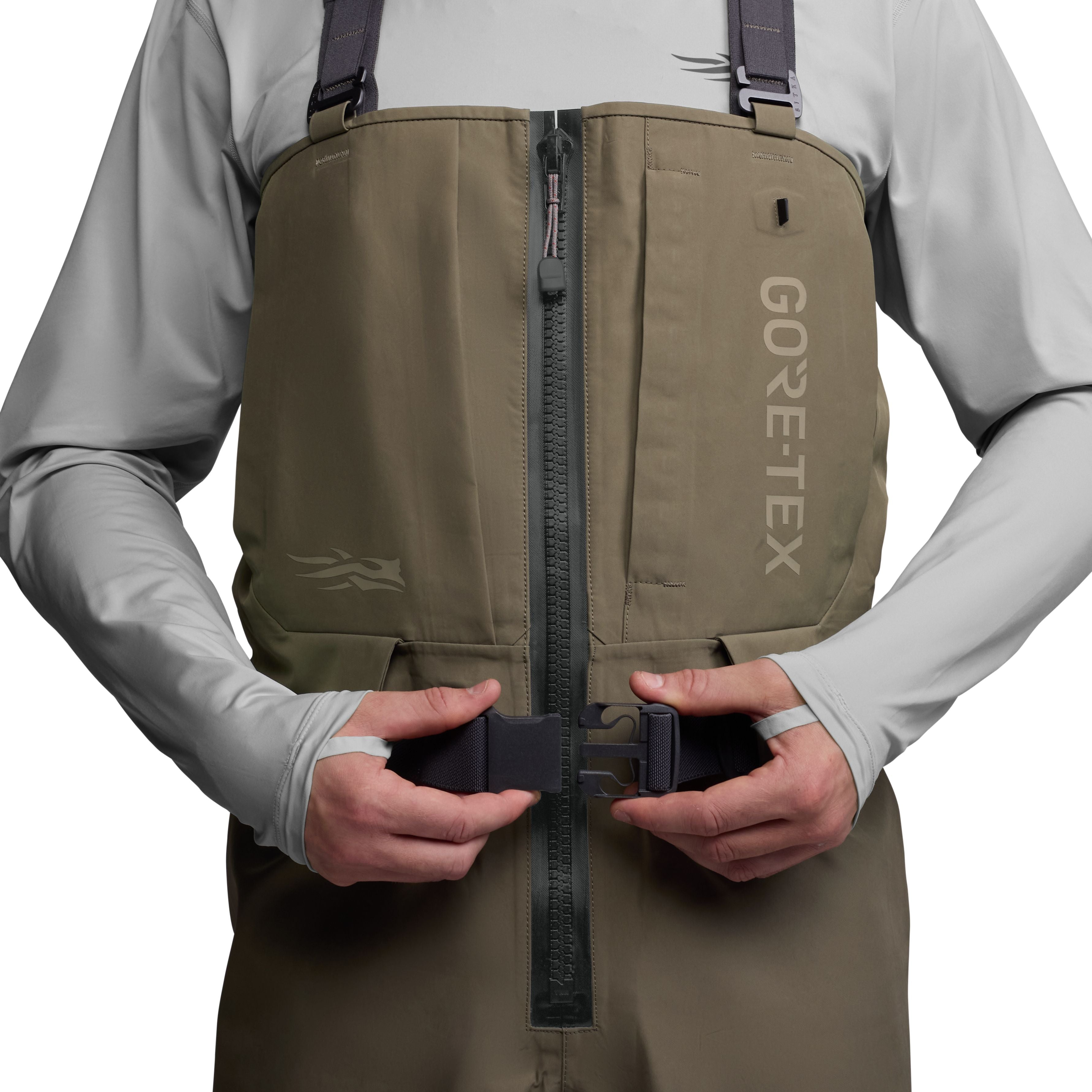 Sitka CrossCurrent Zip GTX Wader Bark Brown Image 09